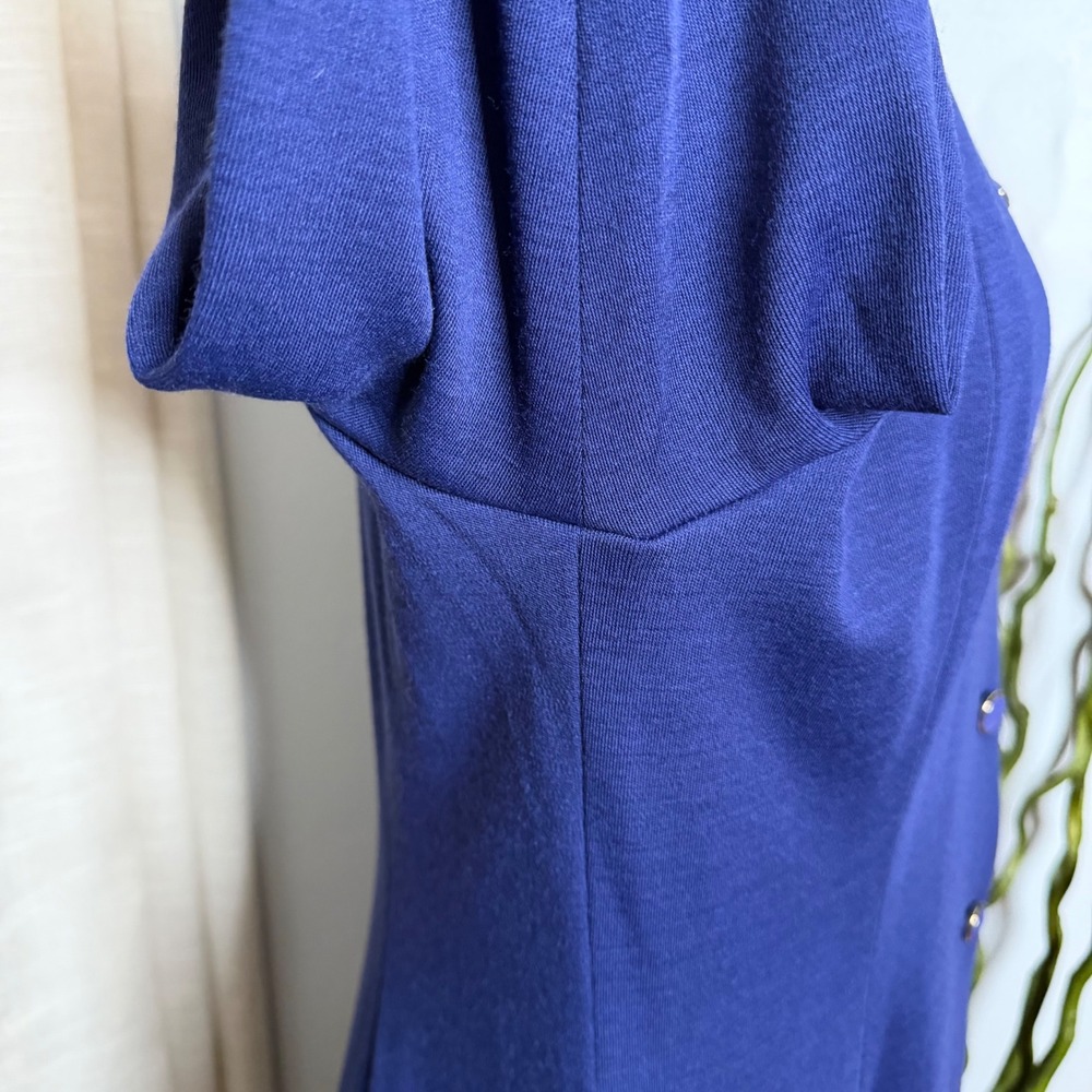 70s Vintage Ciao Ltd Princess Coat Button Front Wool Blend Faux Suede Women's 14 - Picture 6 of 11
